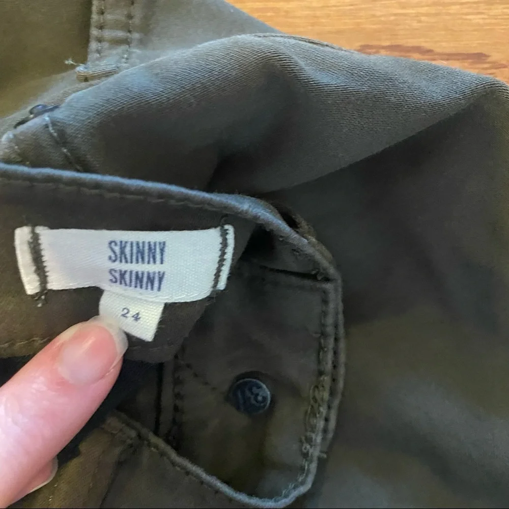 Madewell Skinny Skinny Sateen Jeans 8” rise olive green jeans - Picture 5 of 5